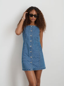 Women | Alexis Dress in Denim | Paris Medium Wash