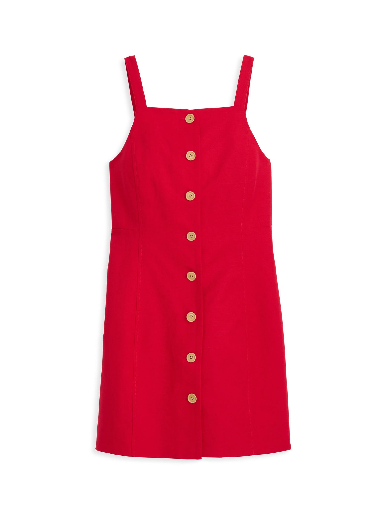 Women | Alexis Dress In Cotton Linen | Crimson