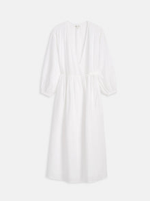 Women | Lauren Wrap Dress In Linen | White