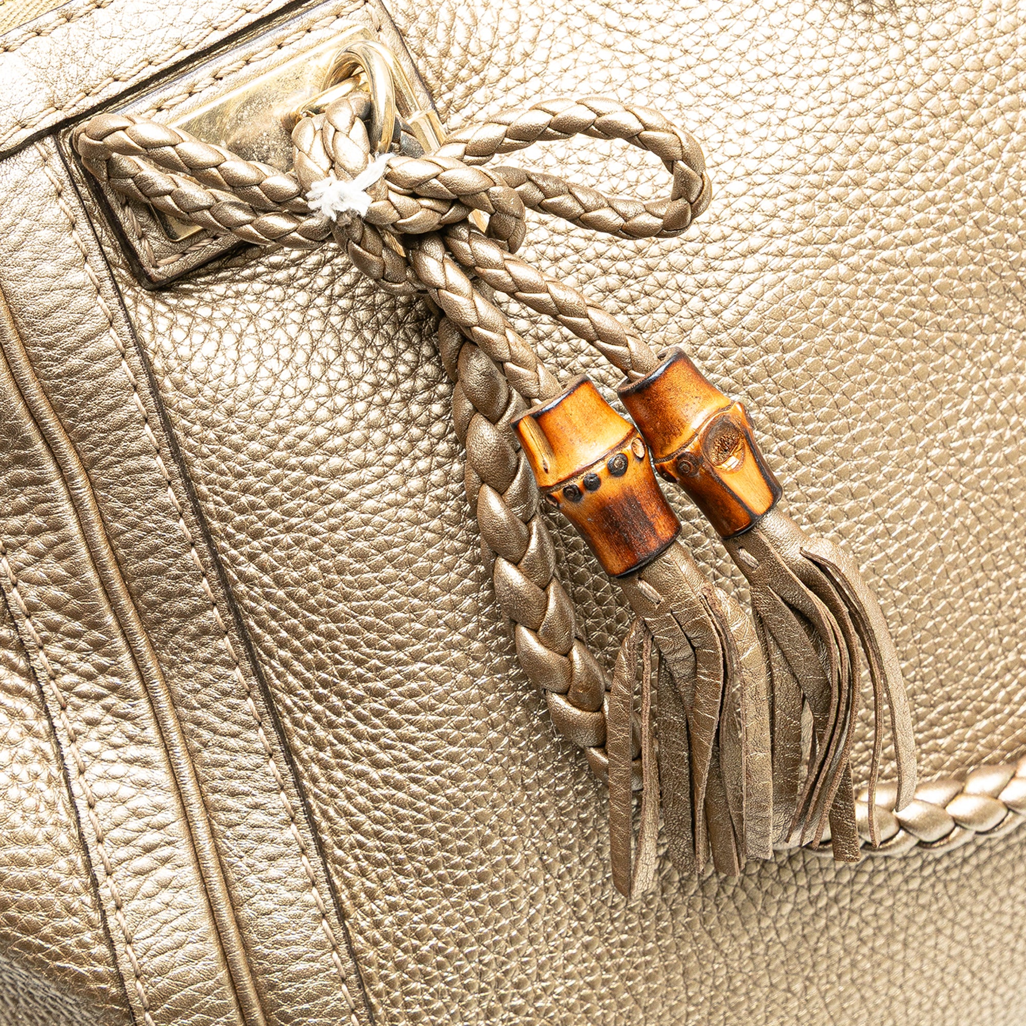 Gucci | Pre-Owned Large Leather Bella Tote | Gold