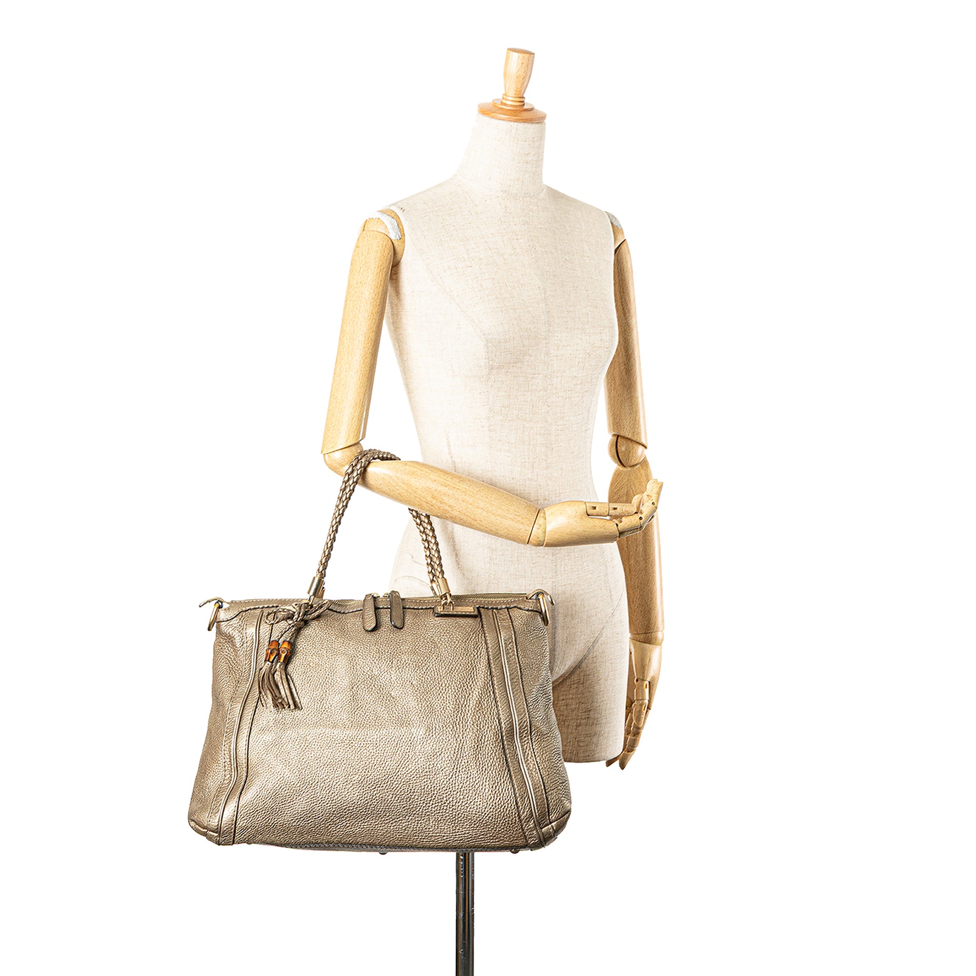 Gucci | Pre-Owned Large Leather Bella Tote | Gold