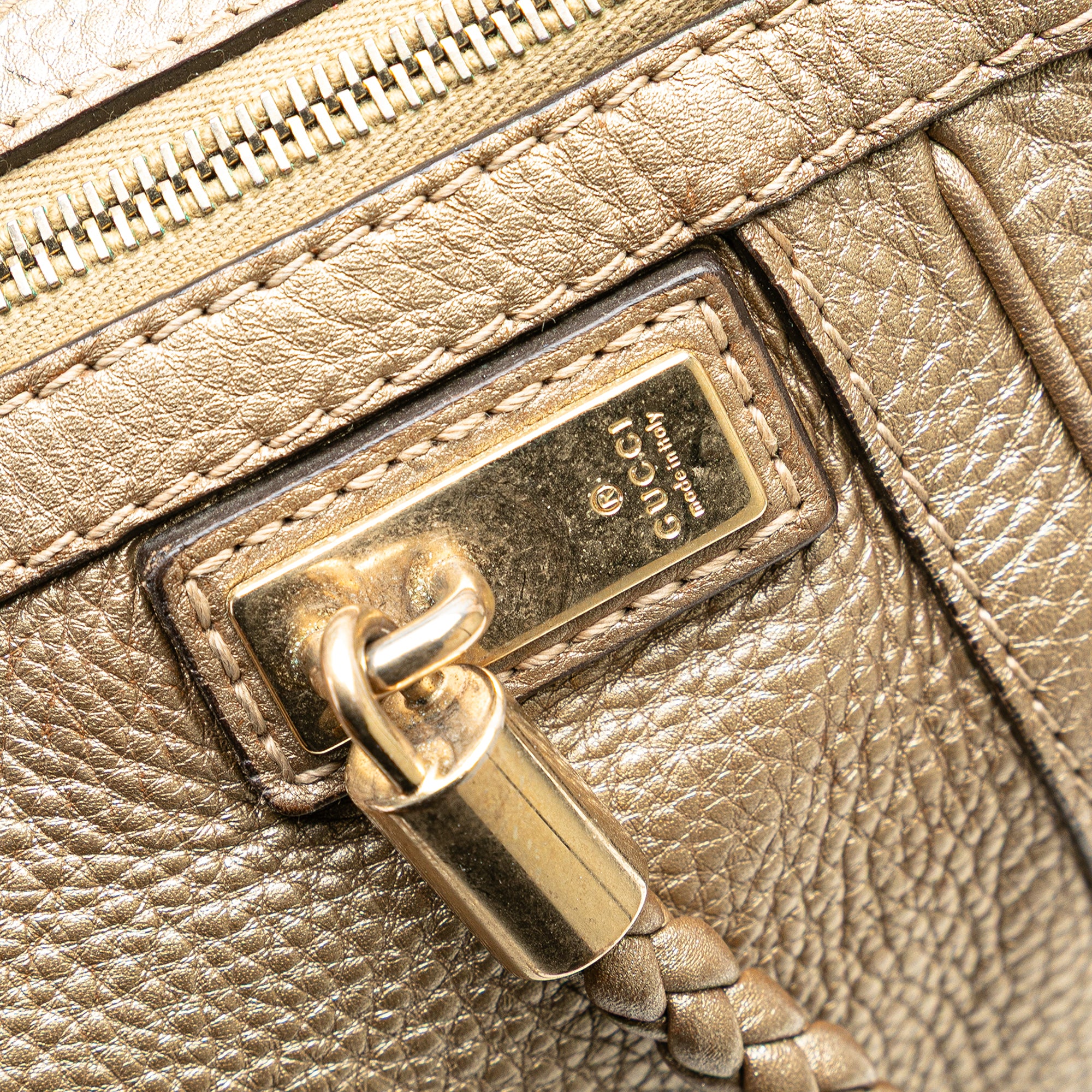 Gucci | Pre-Owned Large Leather Bella Tote | Gold