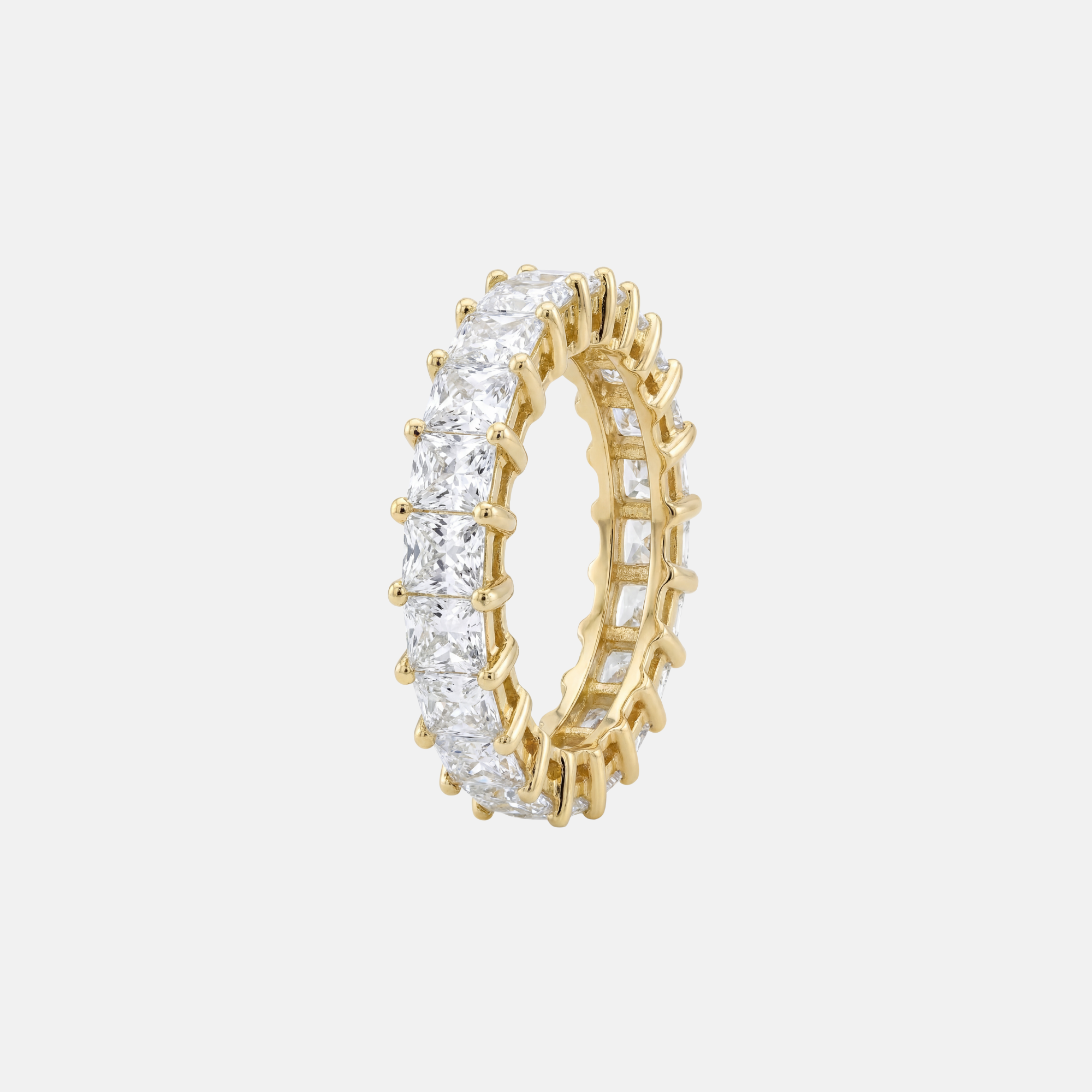 The Princess Cut Eternity Band | Gold Vermeil
