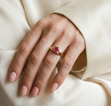 The Ruby Juna Tiny Oval Ring | 18Kt Gold Vermeil