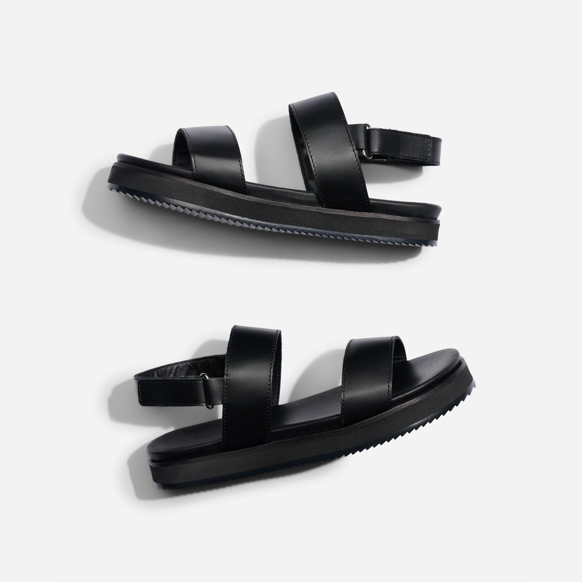Go-To Flatform Sandal Black/Black Women's Leather Sandal Nisolo