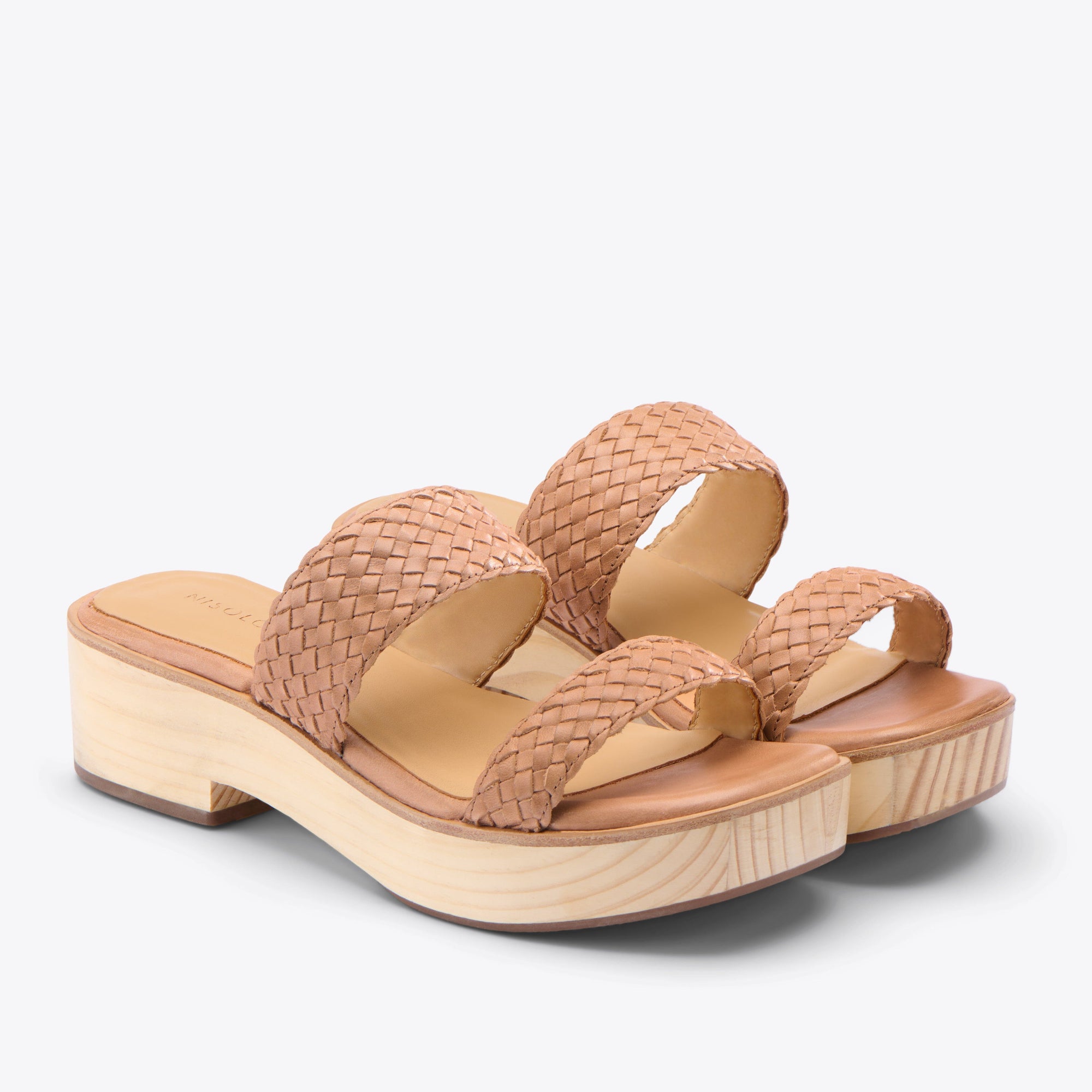 Ellie All-Day Woven Clog Almond Women's Leather Clog Nisolo