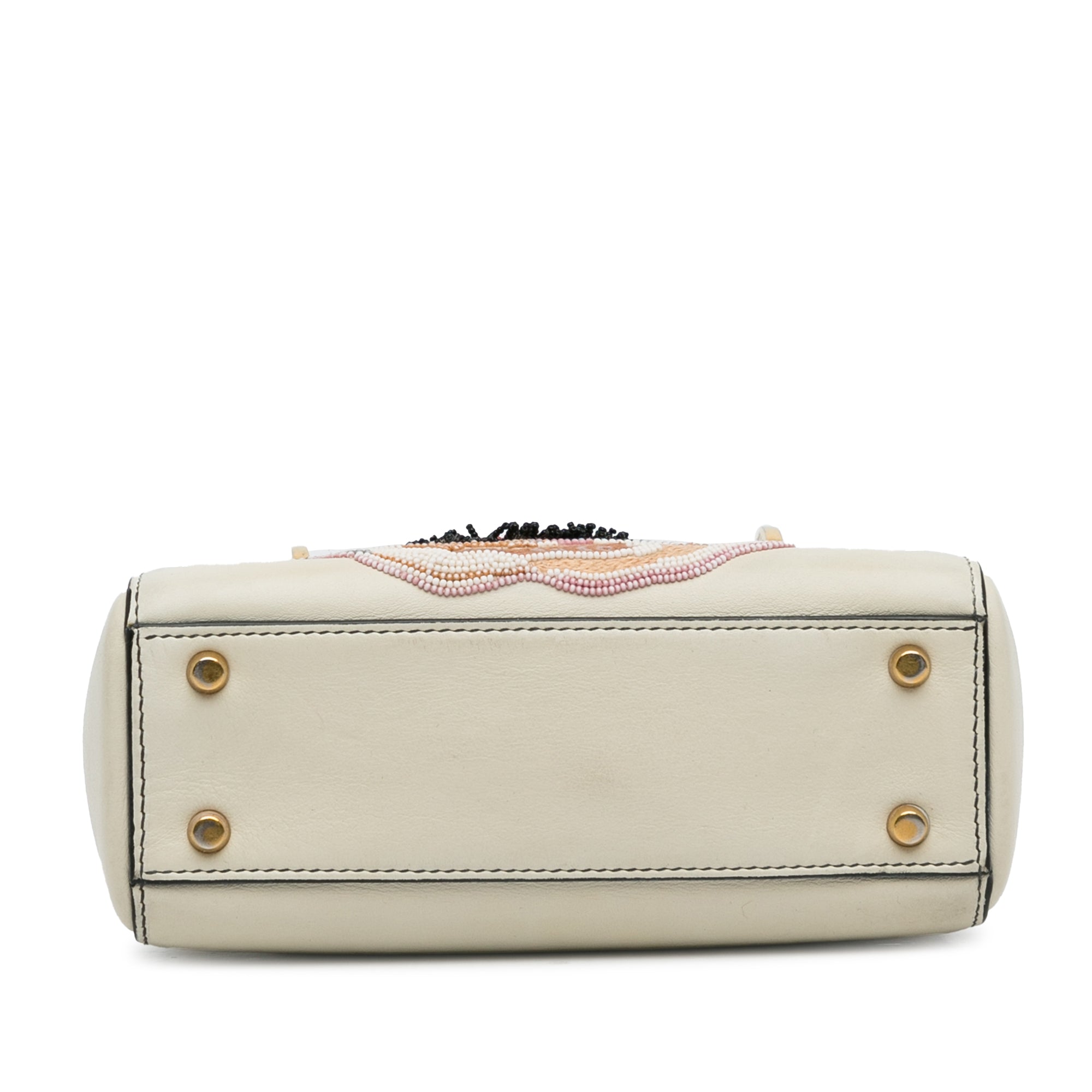 Dior | Pre-Owned Niki De Saint Phalle Mini Calfskin Dioramour Lady (Embroidered) - I | White