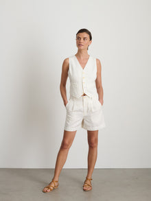 Women | Madeline Vest | Twill Ecru