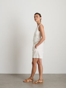 Women | Madeline Vest | Twill Ecru