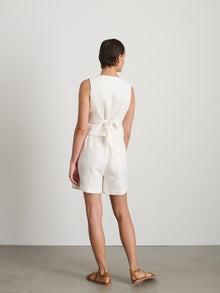 Women | Madeline Vest | Twill Ecru
