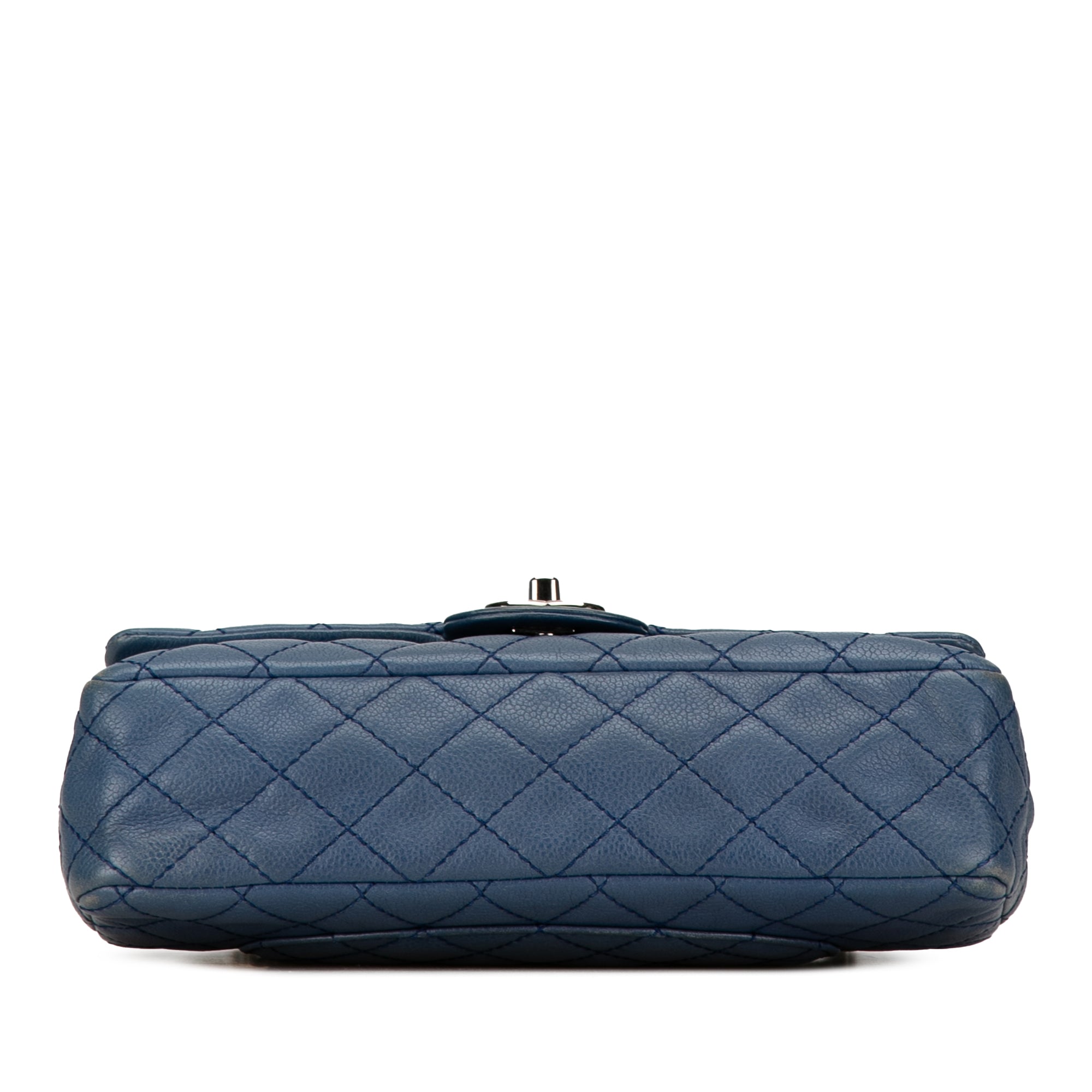 Chanel | Pre-Owned Medium Classic Caviar Double Flap - II | Blue/Peacock
