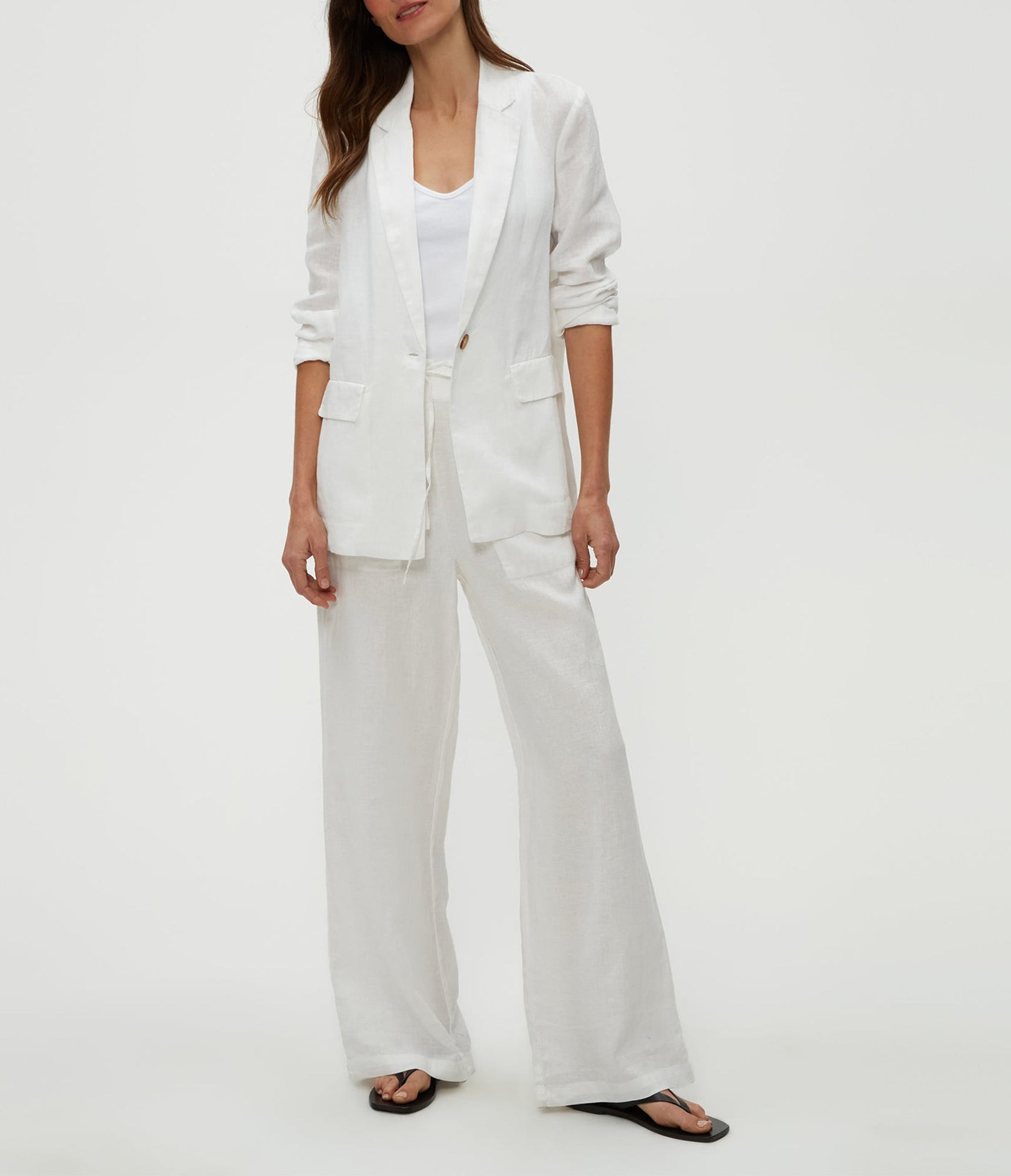 Jules Linen Pant | White