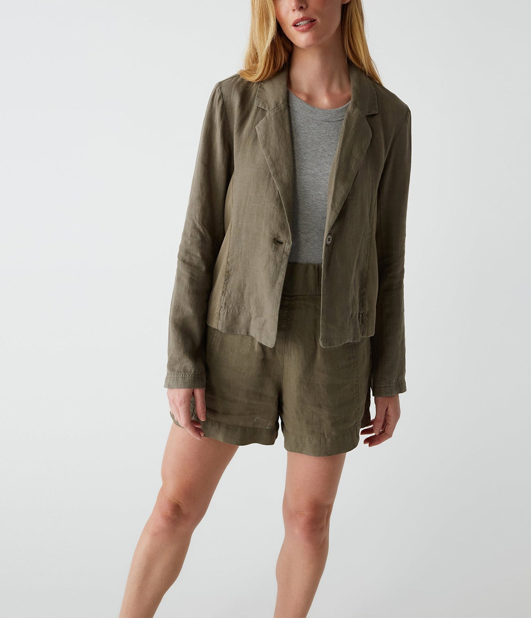 Pearson Linen Blazer | Camo