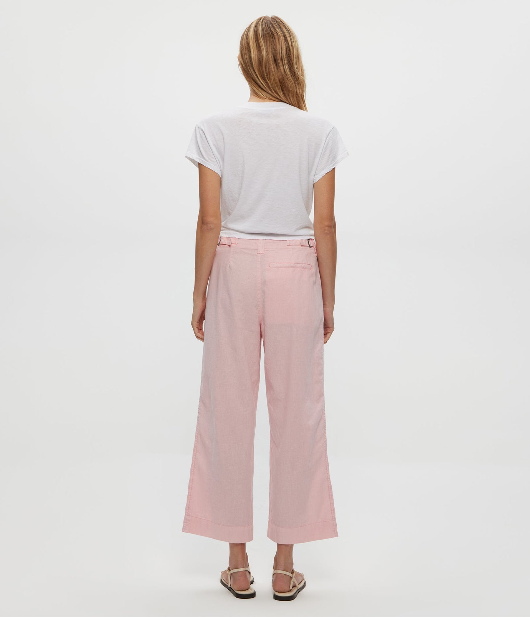 Geraldine Linen Straight Leg Pant | Bloom
