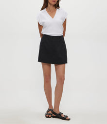 Klue Linen Mini Skort | Black