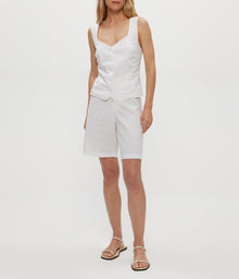 Velma Linen Short | White
