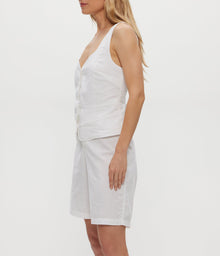 Velma Linen Short | White