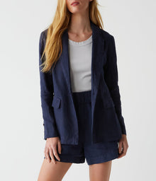 Lottie Linen Blazer | Nocturnal