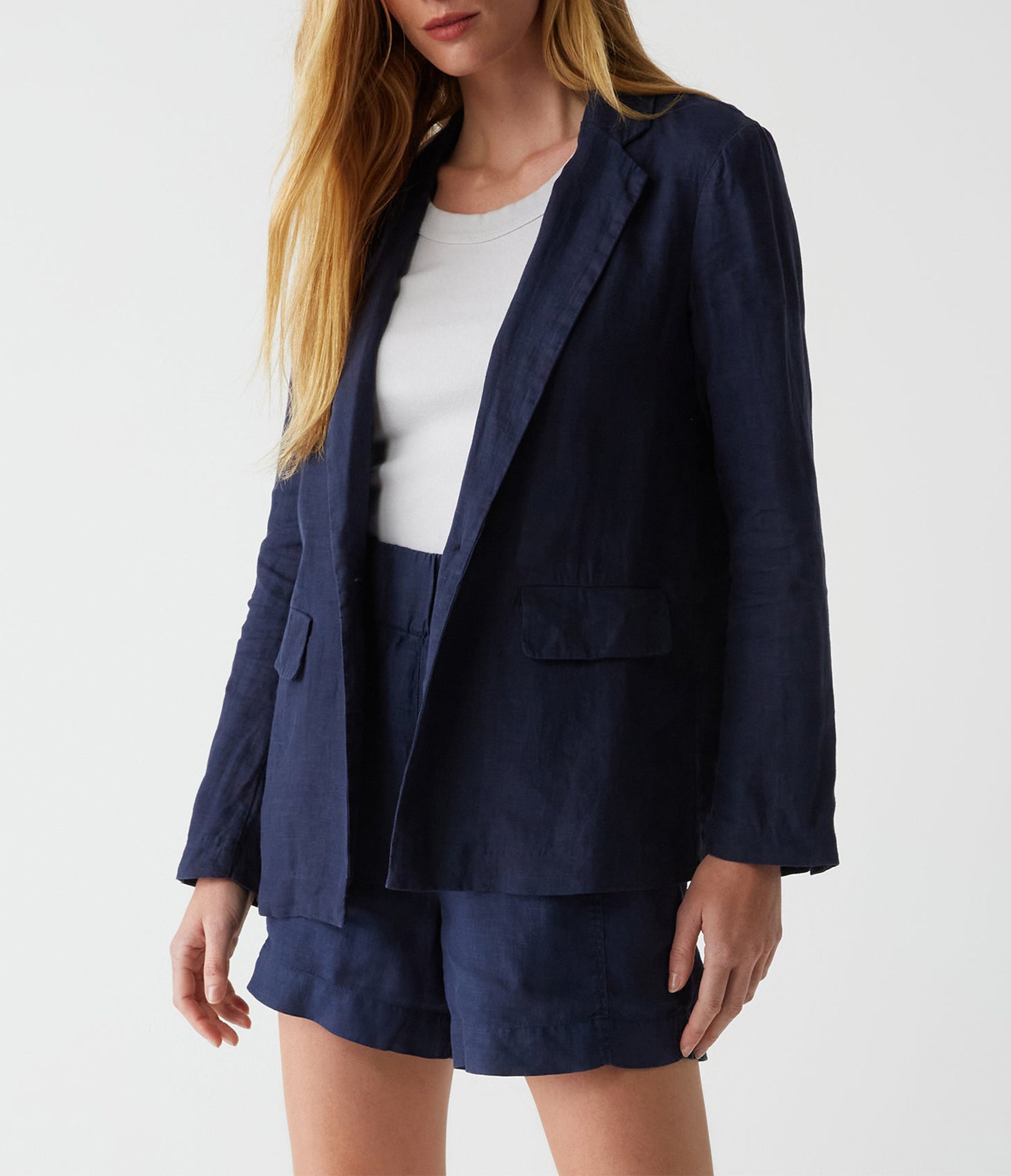 Lottie Linen Blazer | Nocturnal