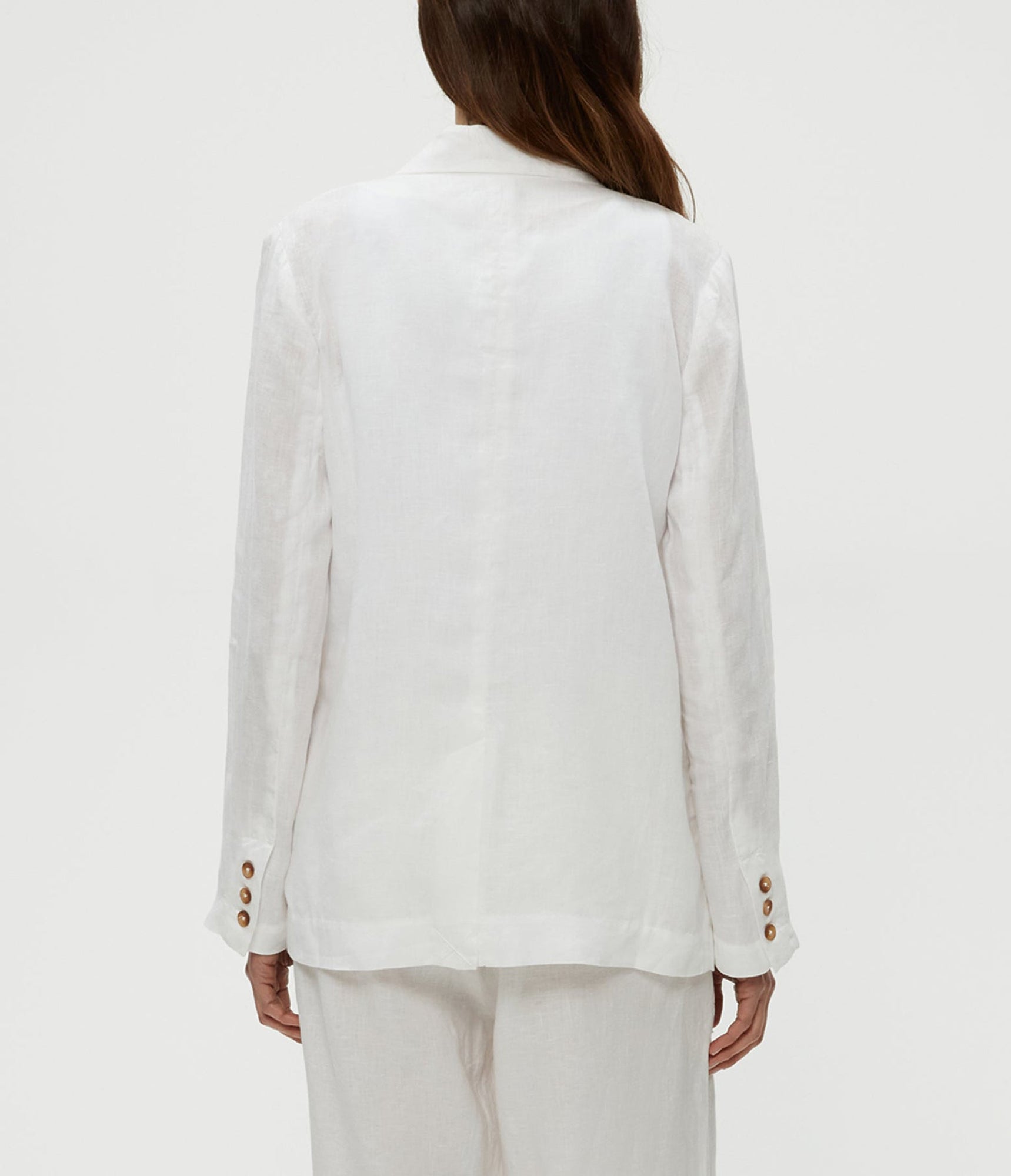 Lottie Linen Blazer | White