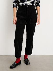 Women | The Neil Straight Leg Pant | Corduroy Black