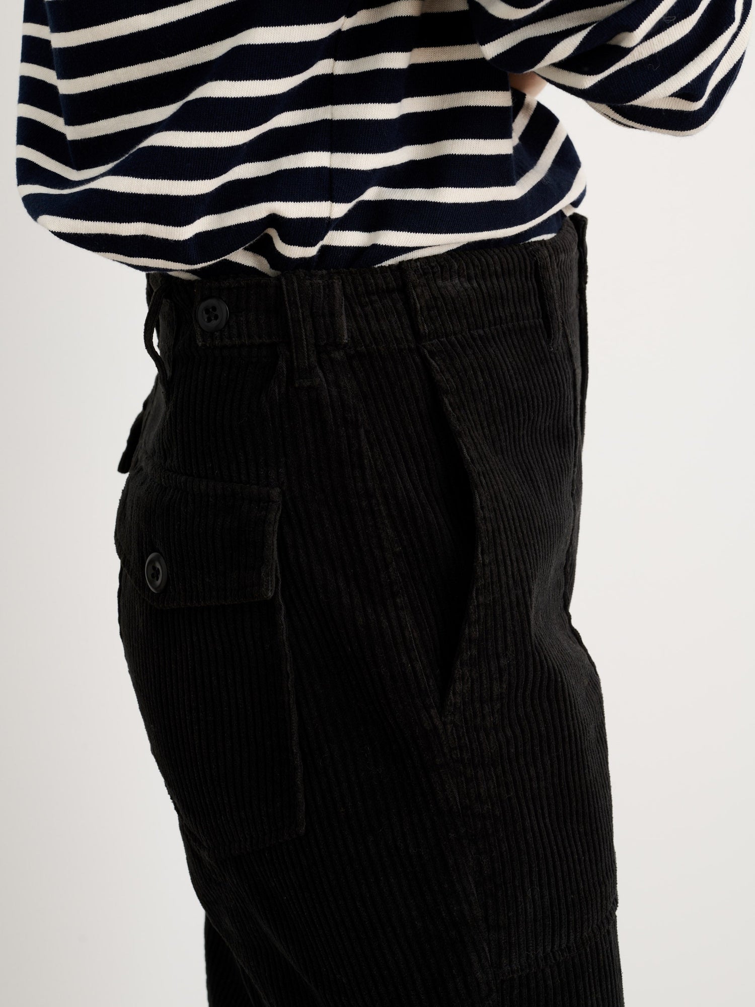 Women | The Neil Straight Leg Pant | Corduroy Black