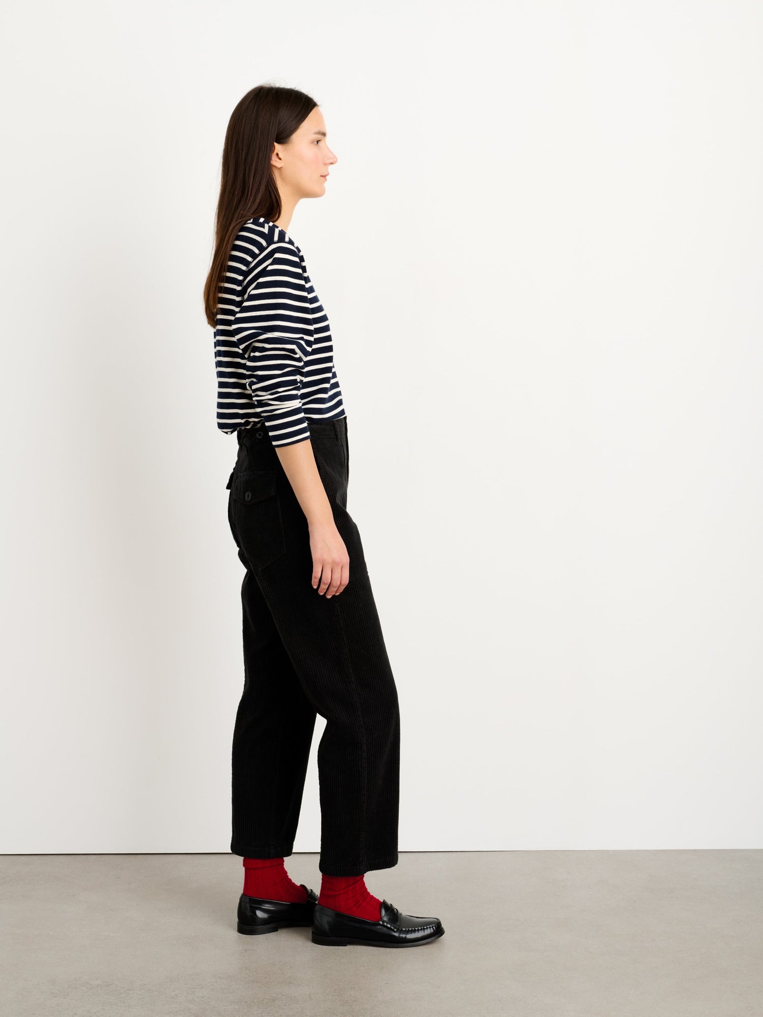 Women | The Neil Straight Leg Pant | Corduroy Black