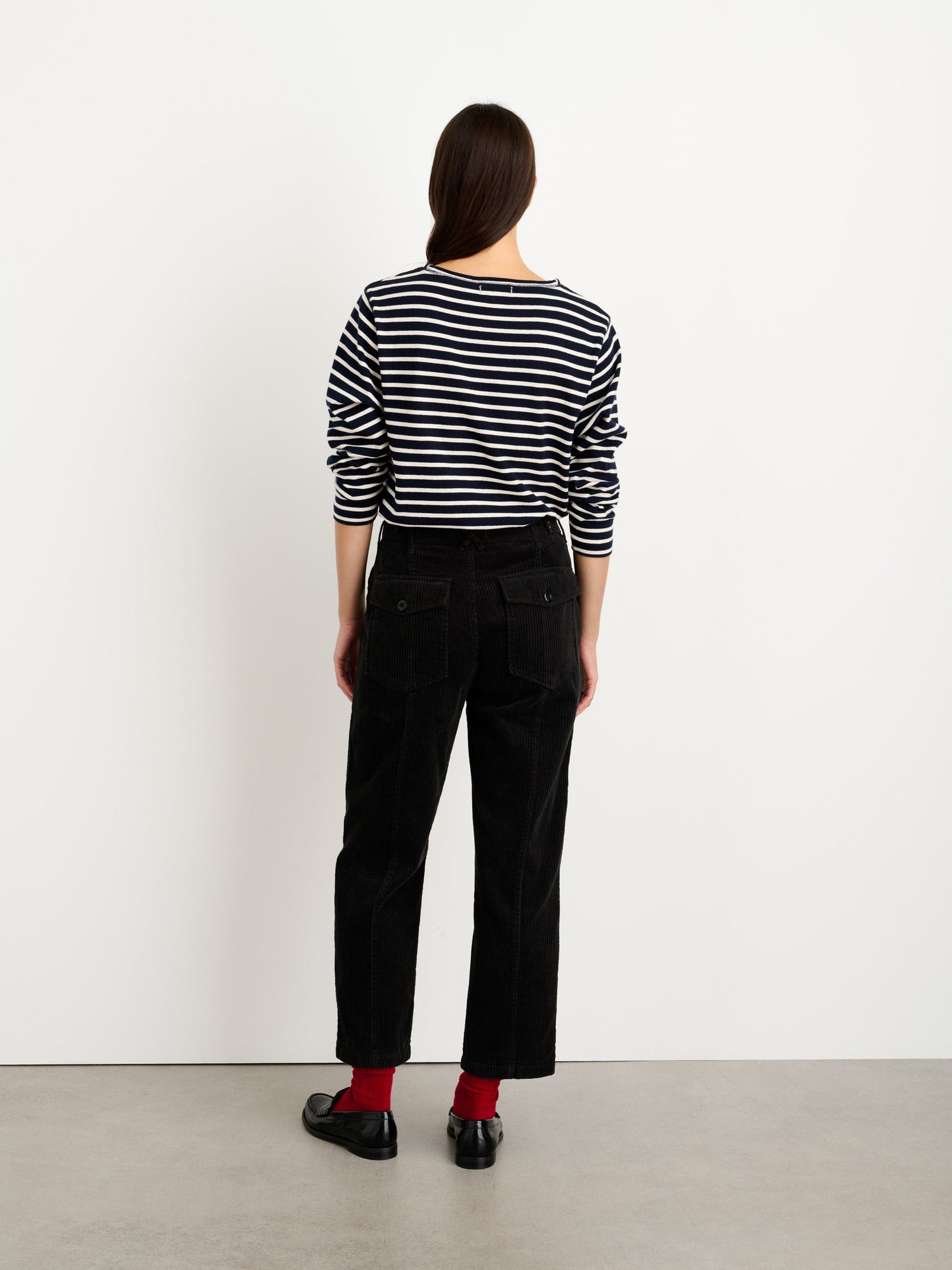 Women | The Neil Straight Leg Pant | Corduroy Black