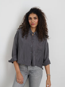 Women | Gemma Top | Cupro Pebble