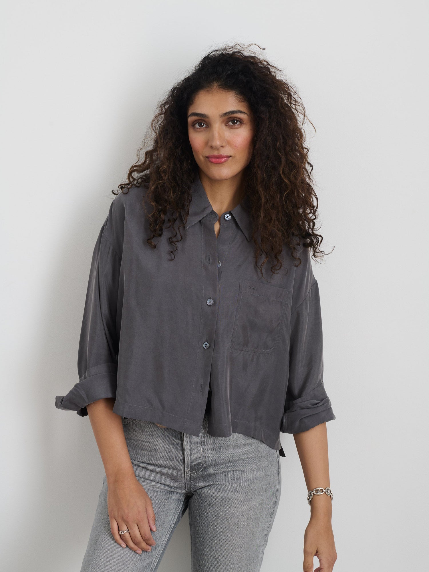 Women | Gemma Top | Cupro Pebble