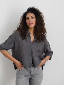 Women | Gemma Top | Cupro Pebble