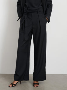 Women | Sammy Trouser | Wool Blend Black