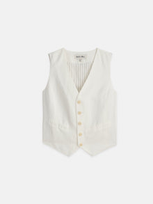 Women | Madeline Vest | Twill Ecru