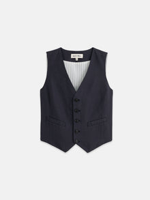 Women | Madeline Vest | Twill Washed Black