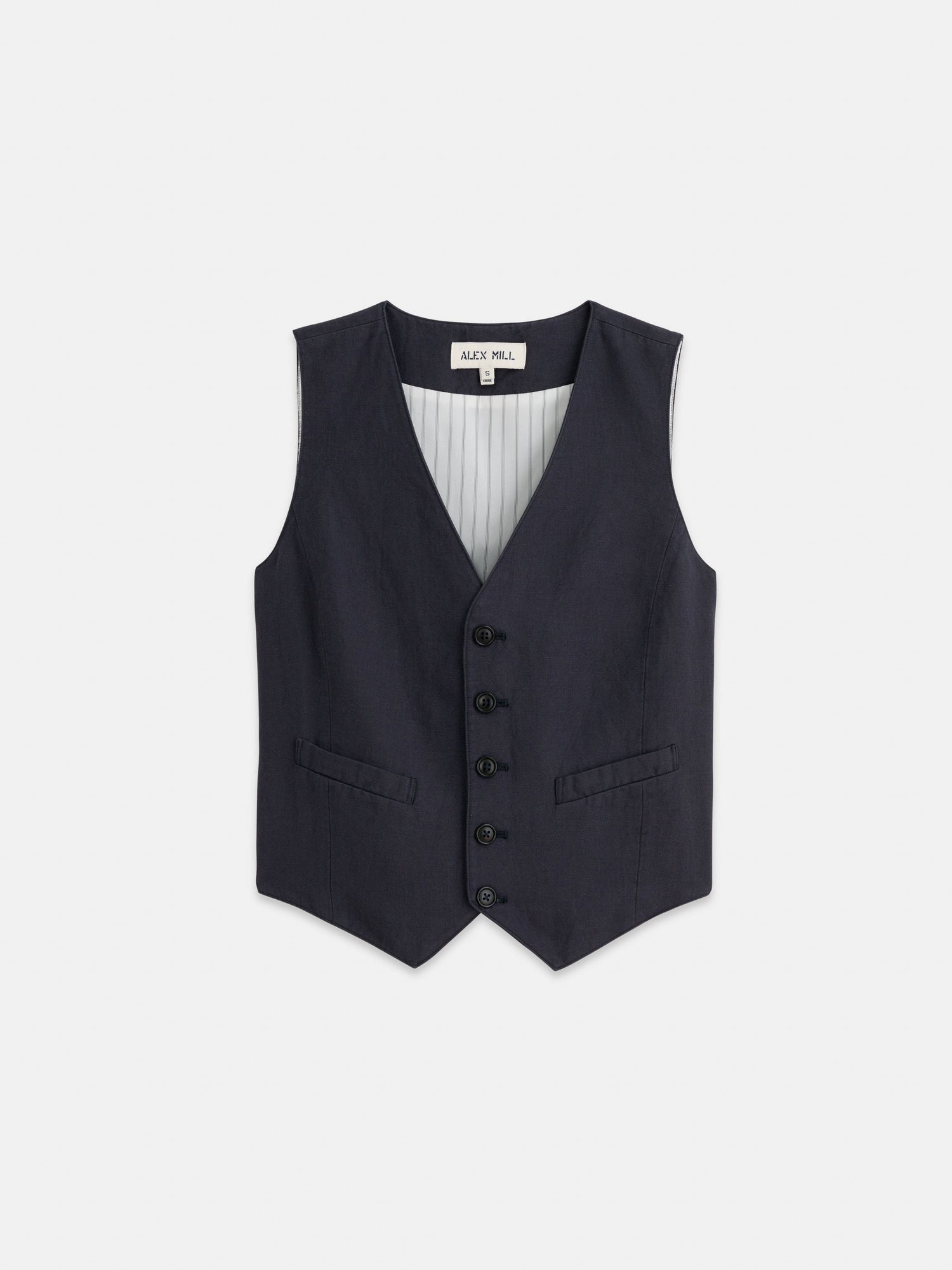 Women | Madeline Vest | Twill Washed Black