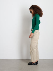 Women | Neil Pant in Herringbone | Putty
