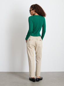Women | Neil Pant in Herringbone | Putty