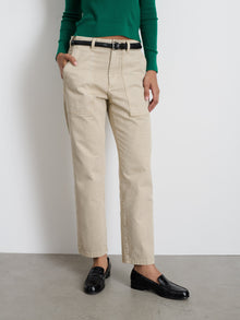 Women | Neil Pant in Herringbone | Putty