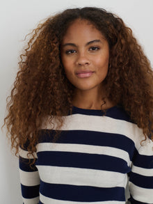 Women | Ava Striped Sweater Tee | Navy x White
