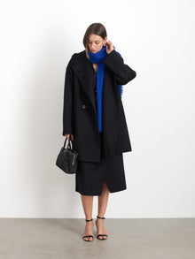 Women | Double Breasted Coat | Cashmere Black