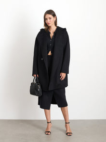Women | Double Breasted Coat | Cashmere Black