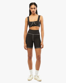 Corset Top Brushed Poly | Black