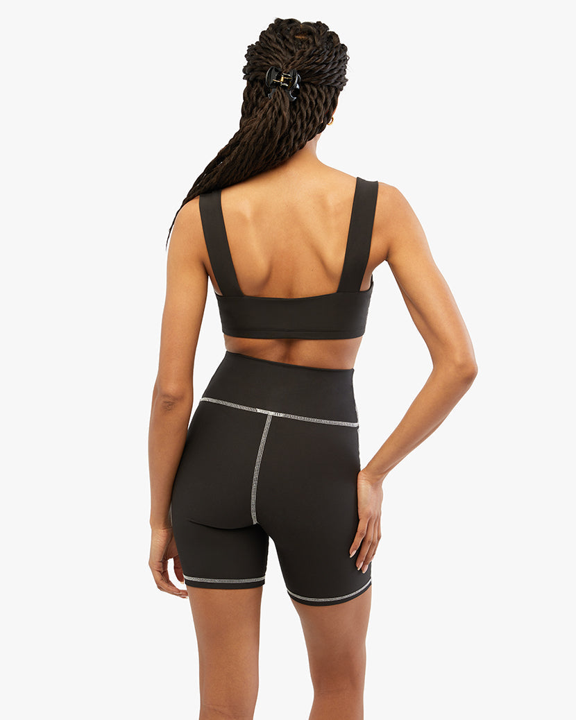 Corset Top Brushed Poly | Black