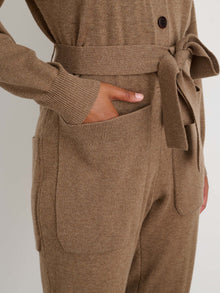 Women | Sweater Jumpsuit | Camel