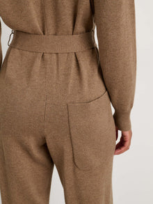 Women | Sweater Jumpsuit | Camel