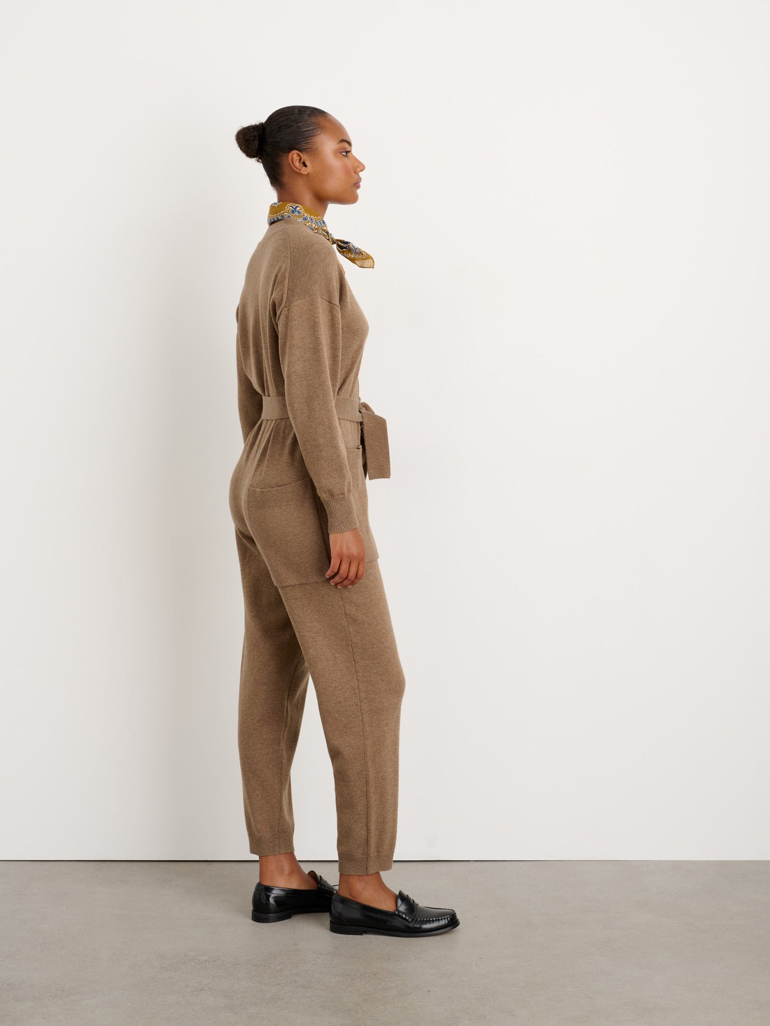 Women | Sweater Jumpsuit | Camel