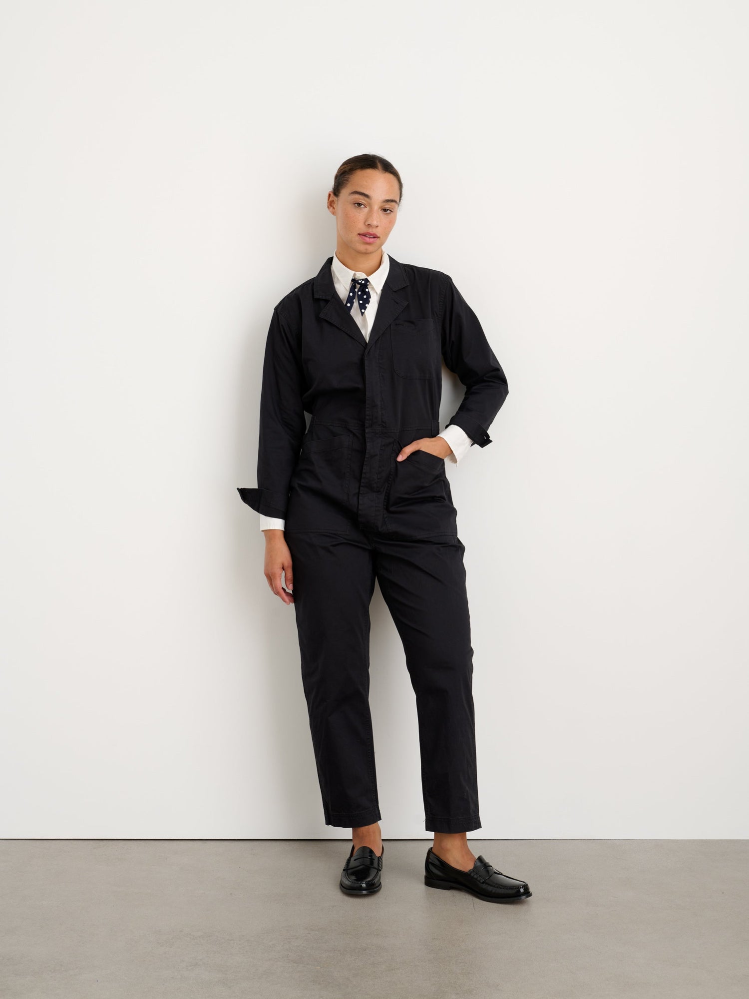 Women | Standard Jumpsuit | Cotton Twill Black