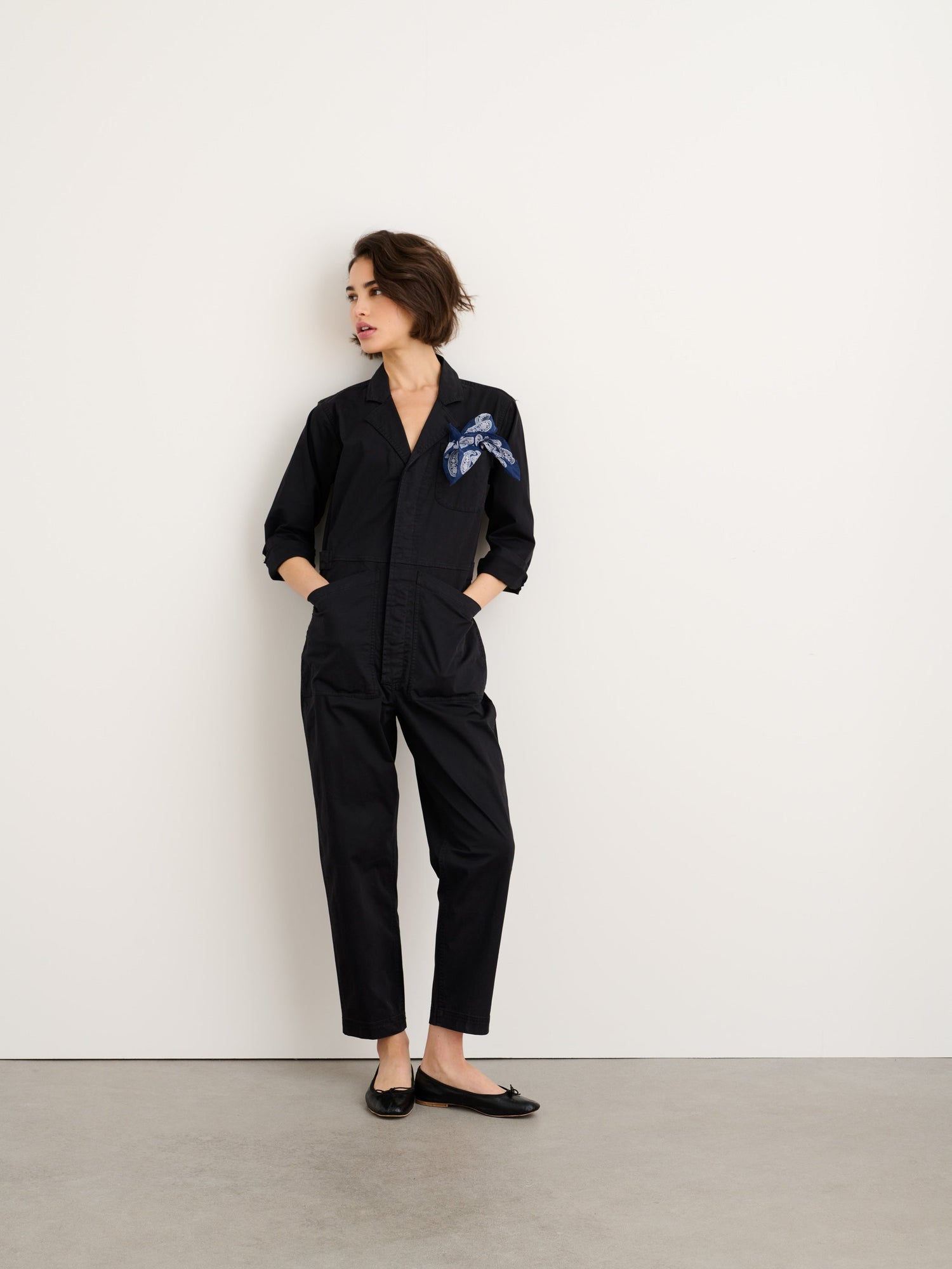 Women | Standard Jumpsuit | Cotton Twill Black