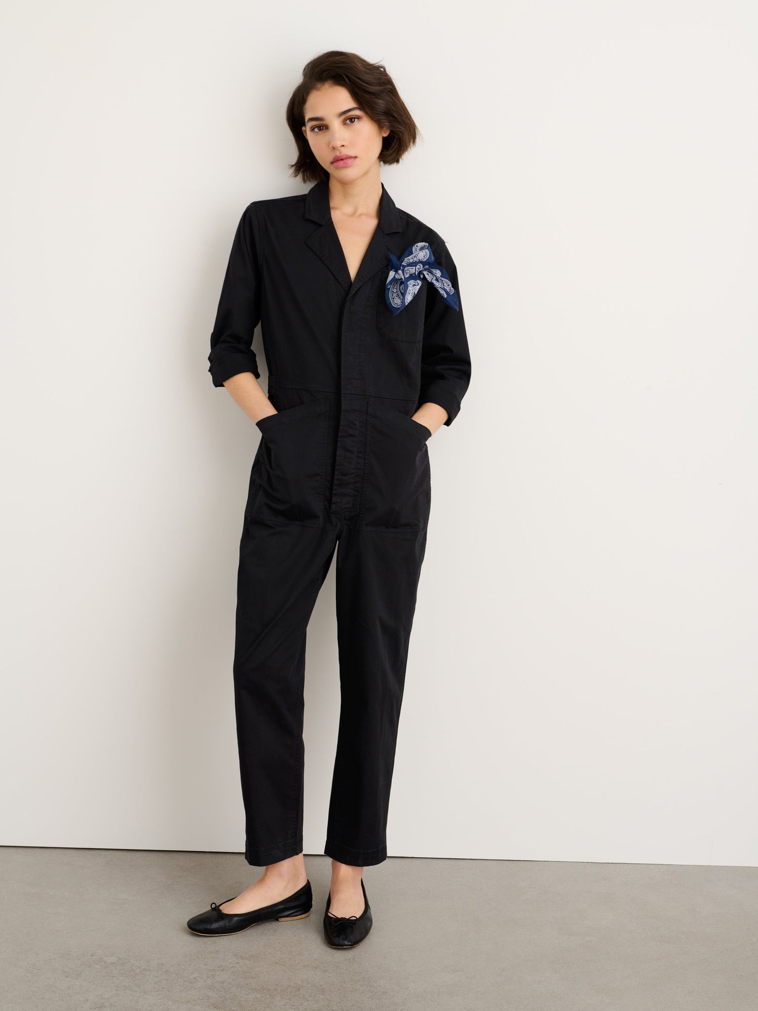 Women | Standard Jumpsuit | Cotton Twill Black