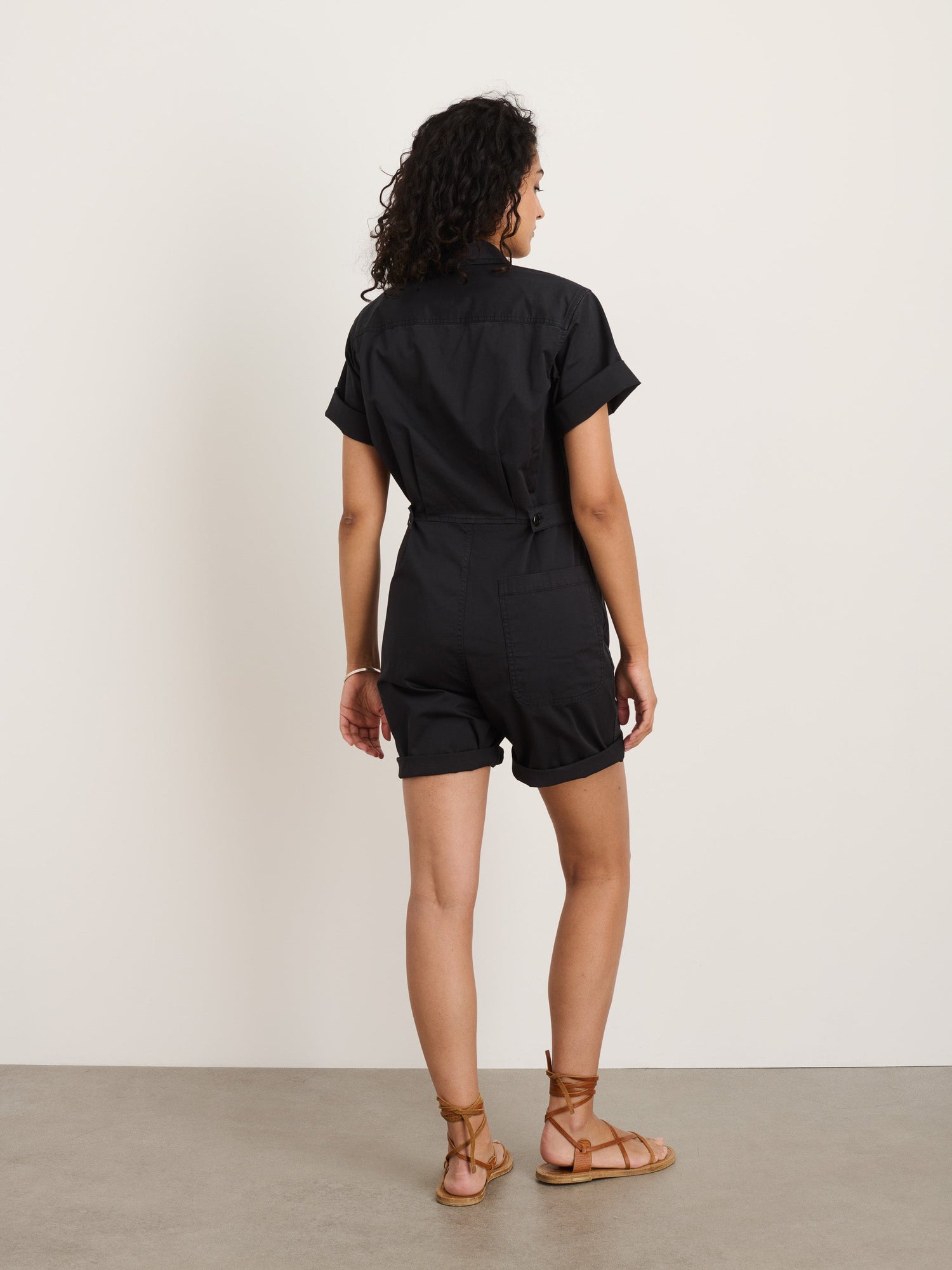 Women | Standard Short Jumpsuit | Cotton Twill Black